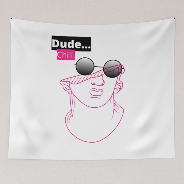 Item preview, Dude... Chill. (Transparent) - Geek Statue, Sassy, Sunglasses designed and sold by Quirkdom.