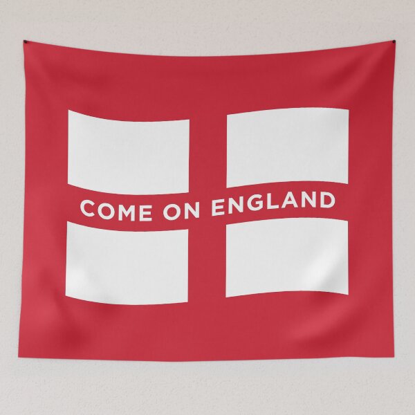 Item preview, Come On England Wave Flag (On Red) designed and sold by STUDIO-72.