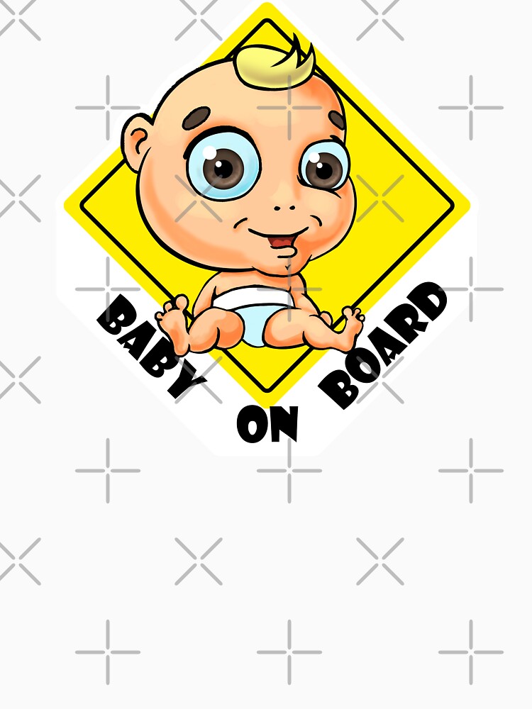 "Funny Baby Boy on Board Sign" Tshirt for Sale by DigiArtworksStr