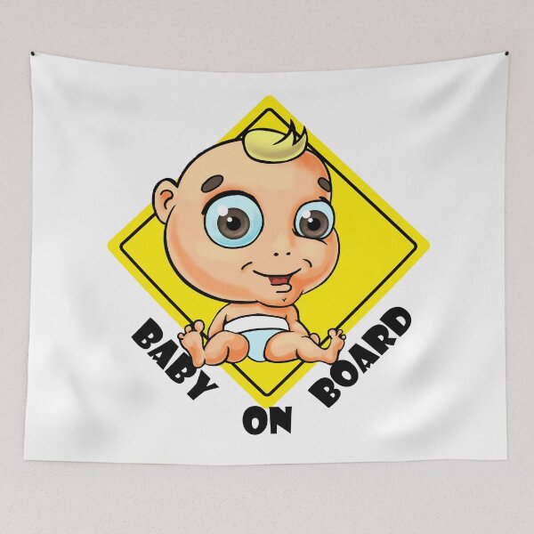 Item preview, Funny Baby Boy on Board Sign designed and sold by Digi Artworks Store.