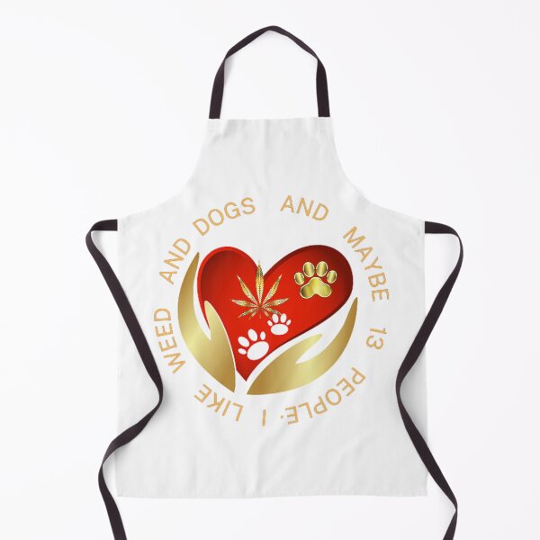 Item preview, I Like Dogs And Weed And Maybe 13 People loves Cannabis Marijuana Leaf Gold designed and sold by BestDesignbySof.