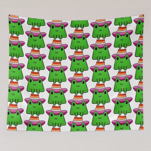 Item preview, Lesbian Flag Cowboy Frog designed and sold by GoldieLox26.