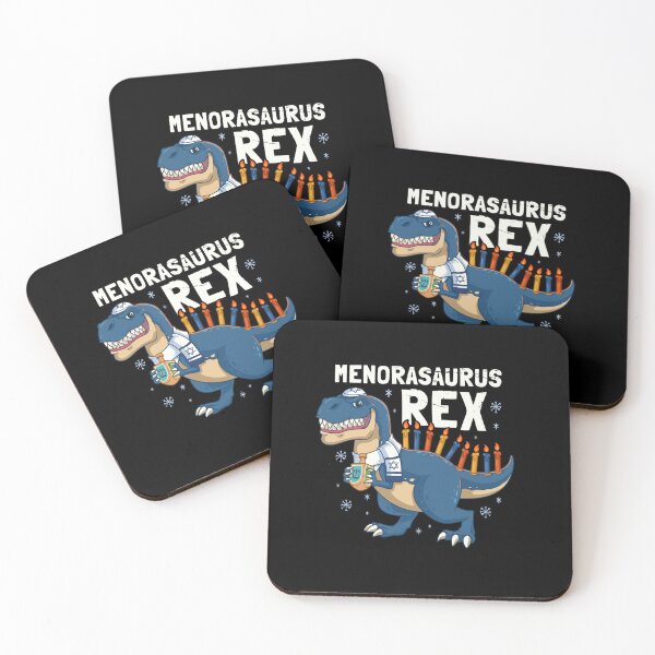 Item preview, HANUKKAH REX MENORASAURUS REX DINOSAUR FUNNY MENORA PUN designed and sold by sobriowslen.