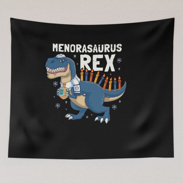 Item preview, HANUKKAH REX MENORASAURUS REX DINOSAUR FUNNY MENORA PUN designed and sold by sobriowslen.