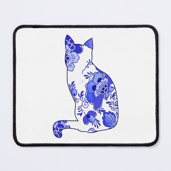 Item preview, Blue Porcelain Cat designed and sold by MoriDeco.