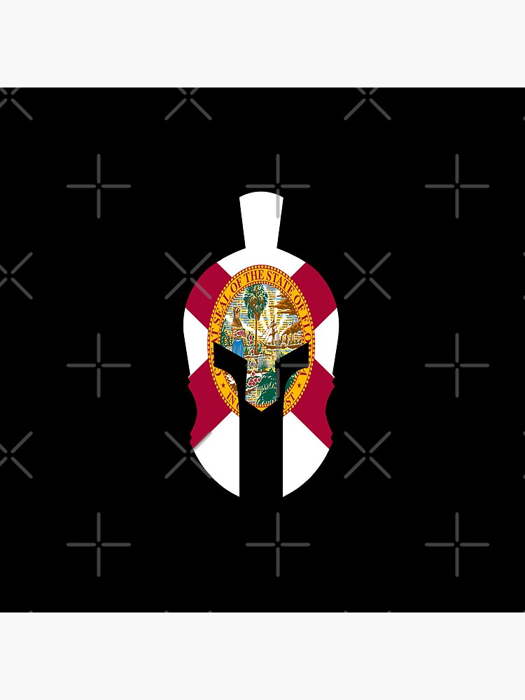 State Of Florida Flag Spartan Helmet - Cool Florida by sabertones