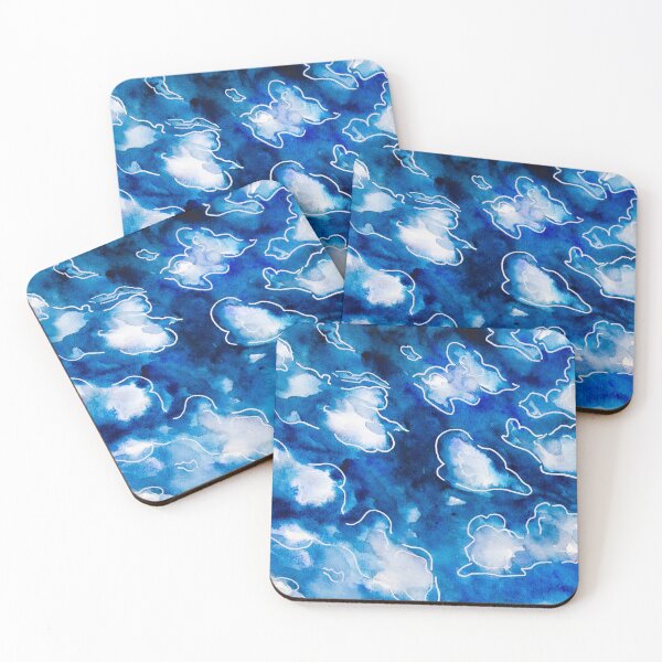 Item preview, Clouds line art with watercolour designed and sold by Chantellearts.
