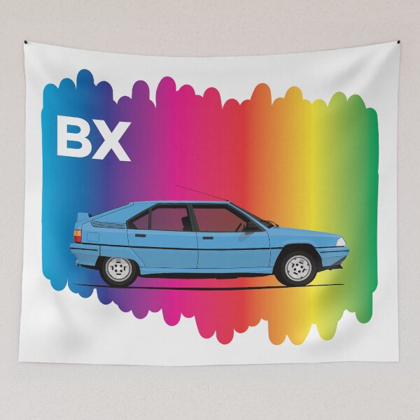 Item preview, Light blue BX on colourfully background designed and sold by knappidesign.
