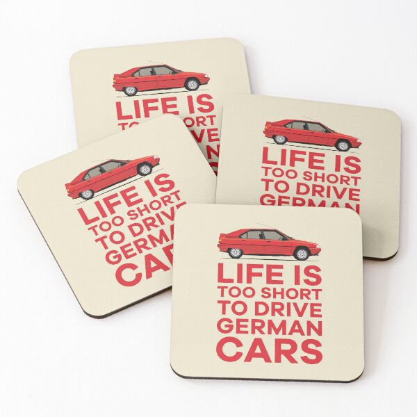 Item preview, Life is too short to drive German cars - BX - red - sw designed and sold by knappidesign.