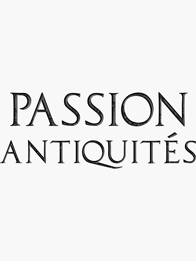 Aperçu 3 sur 3. Sticker avec l'œuvre Passion Antiquités logo seul créée et vendue par PMedievistes.