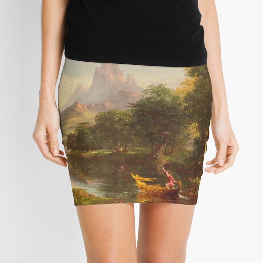 The Voyage of Life Youth Painting by Thomas Cole Mini Skirt