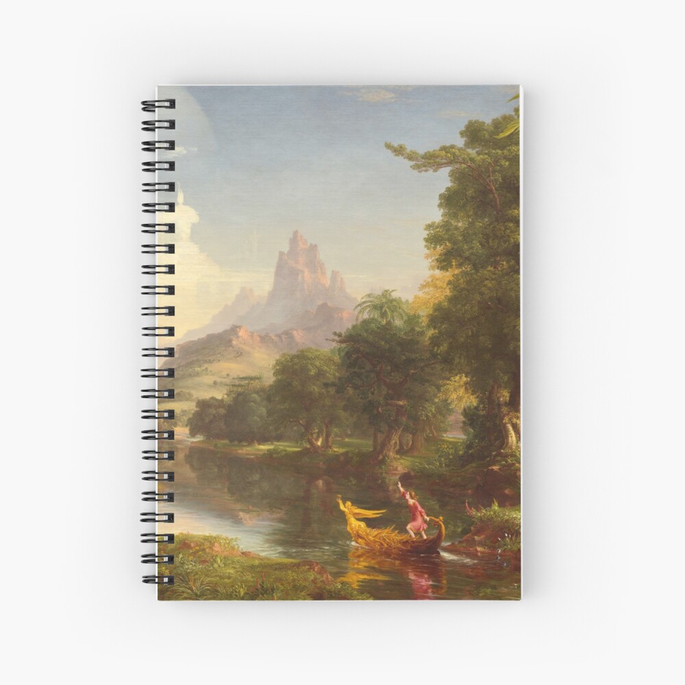 The Voyage of Life Youth Painting by Thomas Cole Spiral Notebook