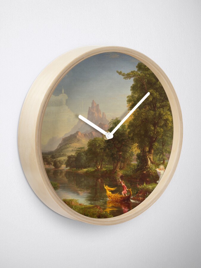 Alternate view of The Voyage of Life Youth Painting by Thomas Cole Clock