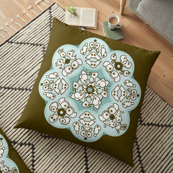Simply Small Animals Mandala Pattern Floor Pillow