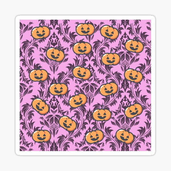 Kawaii Pastel Pink Jack 'o Lanterns Sticker