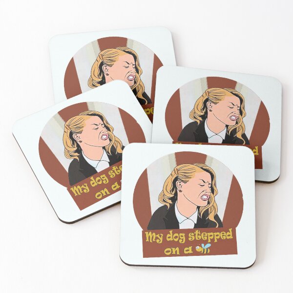 Item preview,  Amber Heard: "My dog stepped on a Bee" designed and sold by Sayed1897.