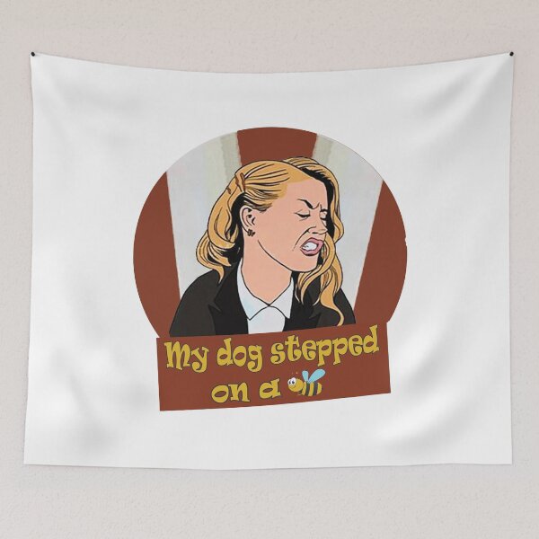 Item preview,  Amber Heard: "My dog stepped on a Bee" designed and sold by Sayed1897.