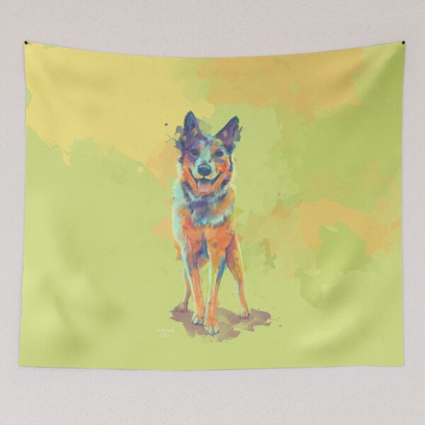 Item preview, With a Heart Full of Joy - Blue Heeler Dog designed and sold by Flo Art Studio.