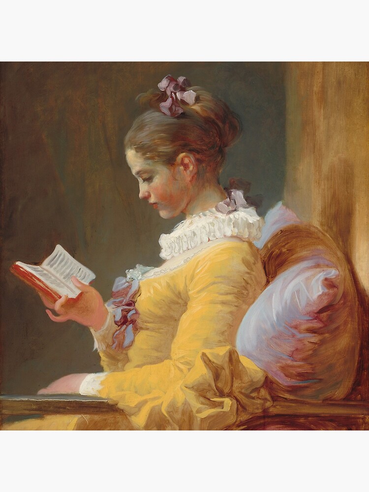 Young Girl Reading Painting by Jean-Honoré Fragonard by podartist