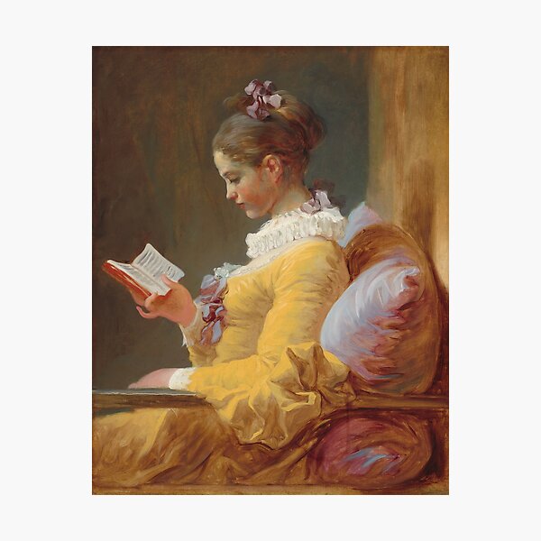 Young Girl Reading Painting by Jean-Honoré Fragonard Photographic Print