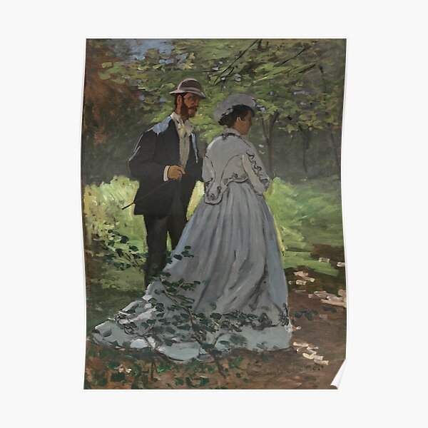 Bazille and Camille Painting by Claude Monet Poster