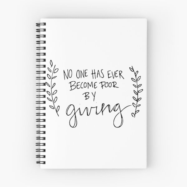 Item preview, No One Has Ever Become Poor By Giving designed and sold by hintofmint.