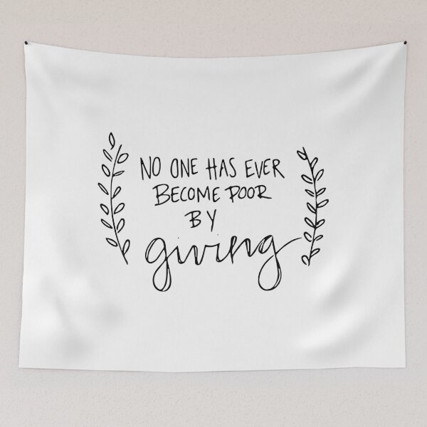 Item preview, No One Has Ever Become Poor By Giving designed and sold by hintofmint.