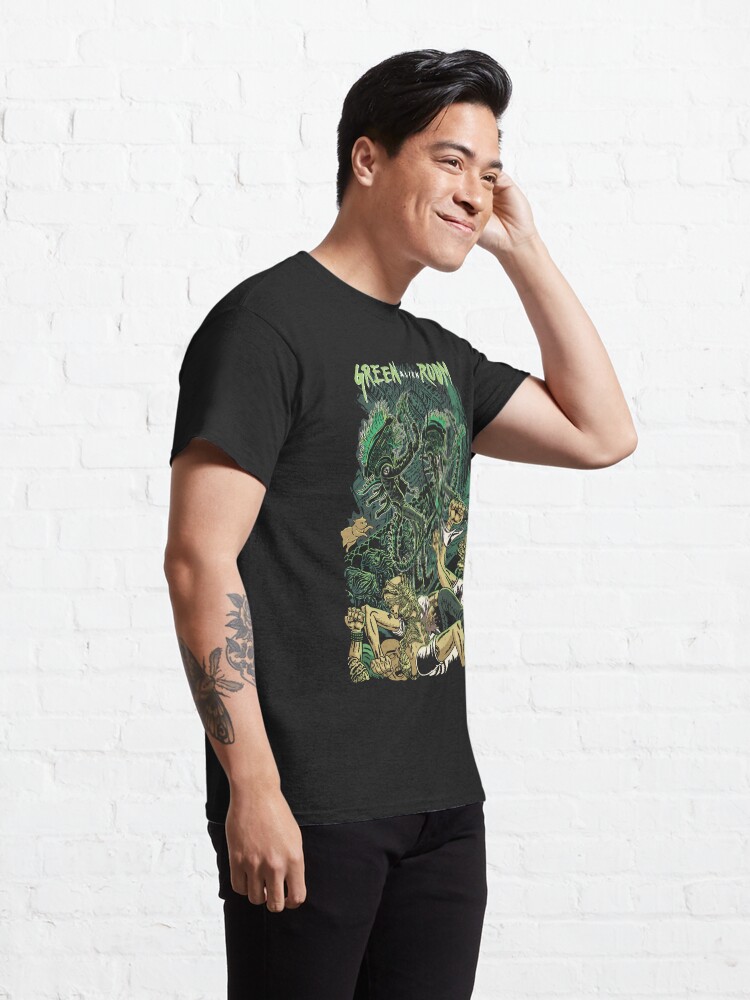 Thumbnail 5 of 7, Classic T-Shirt, Green Alien Room designed and sold by Grégory Lê.