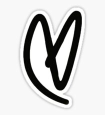 Lovatic Heart - Black Sticker