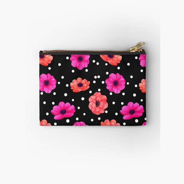 Item preview, MODERN GIRLY TRENDY STYLISH ORANGE PINK FLOWERS AND POLKA DOTS - SUMMER FLORAL designed and sold by Aszietdesigns.