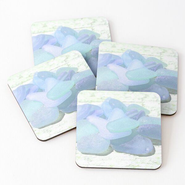 Item preview, Pale Blue Coastal Decor Sea Glass Photography Pastel Beach House Decor Photo 8 of 8 designed and sold by Beachy.