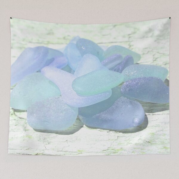 Item preview, Pale Blue Coastal Decor Sea Glass Photography Pastel Beach House Decor Photo 8 of 8 designed and sold by Beachy.