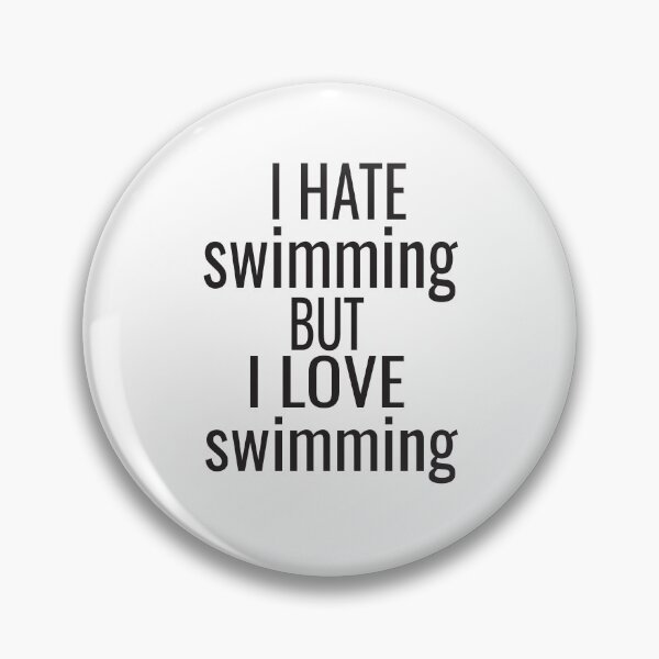 Item preview, Funny Swimming Love And Hate Relationship designed and sold by ASSOUKI9.