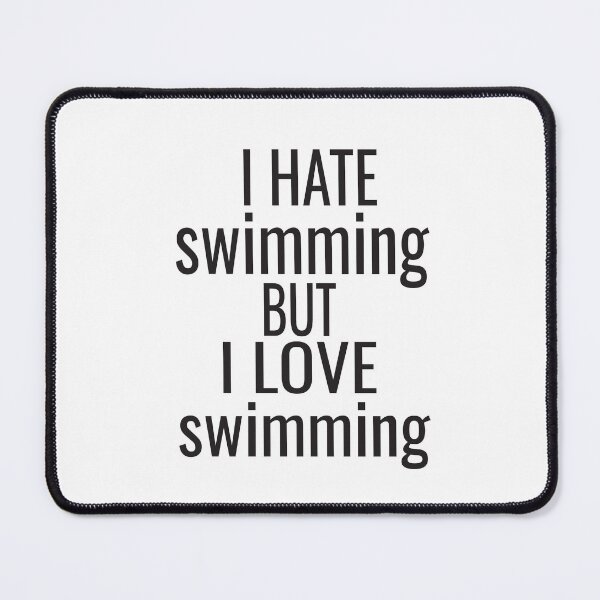Item preview, Funny Swimming Love And Hate Relationship designed and sold by ASSOUKI9.