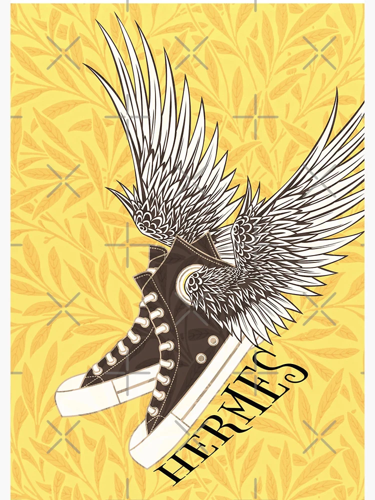 Hermes god, Greek mythology, sneakers with wings