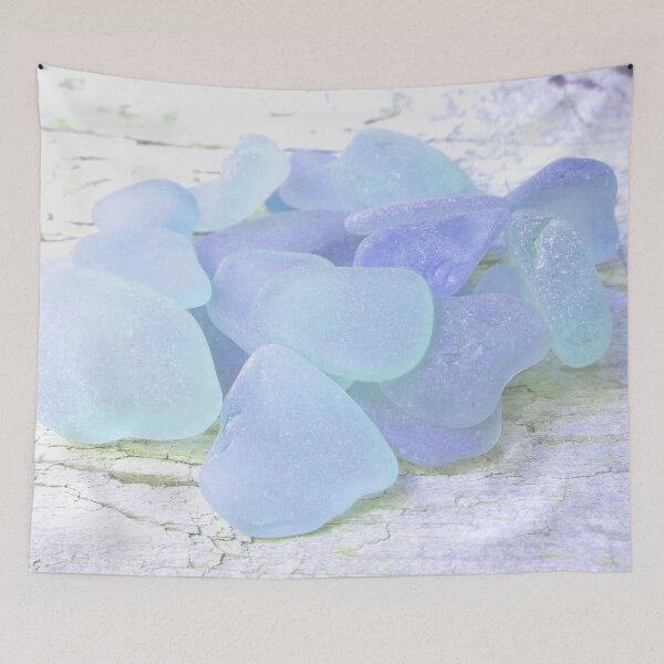 Item preview, Pale Blue Coastal Decor Sea Glass Photography Pastel Beach House Decor Photo 7 of 8 designed and sold by Beachy.