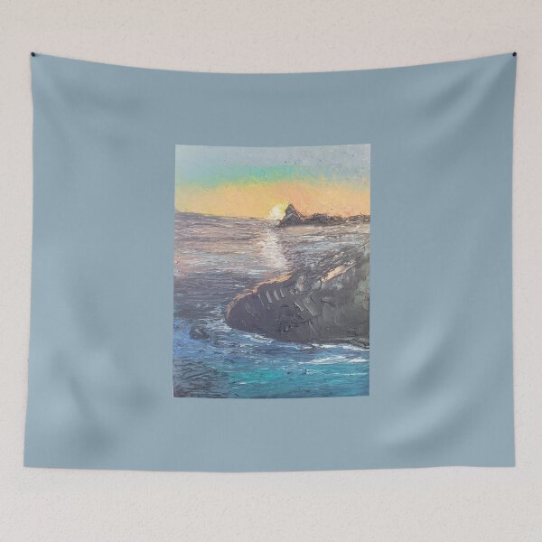 Item preview, Everlasting sunset oil painting by tabitha kremesec designed and sold by Tabitha Kremesec.
