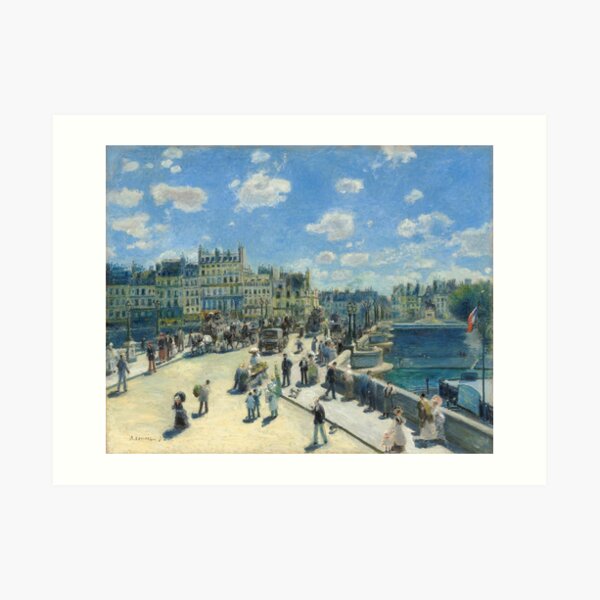 Pont Neuf Paris Painting by Auguste Renoir Art Print