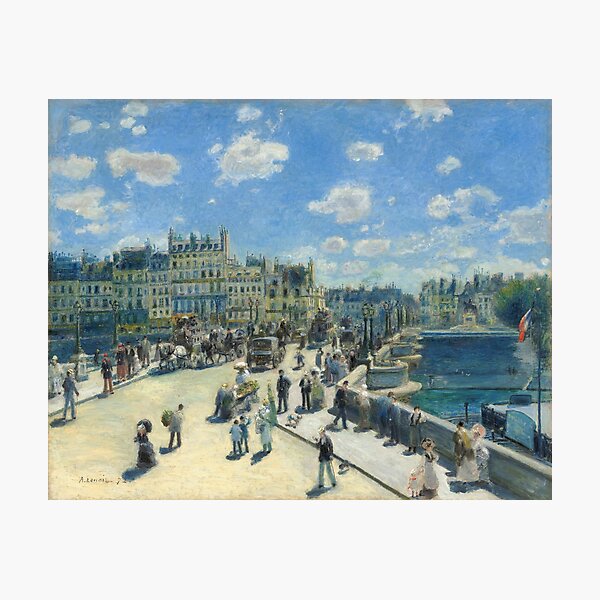 Pont Neuf Paris Painting by Auguste Renoir Photographic Print