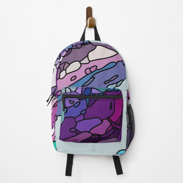 Item preview, Purple, Violet and Aqua Rocky Layers Abstract Artwork  designed and sold by patternsoup.