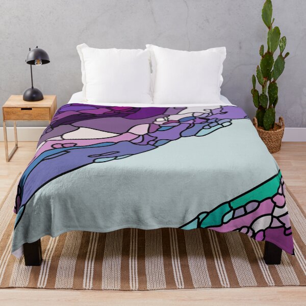 Item preview, Purple, Violet and Aqua Rocky Layers Abstract Artwork designed and sold by patternsoup.