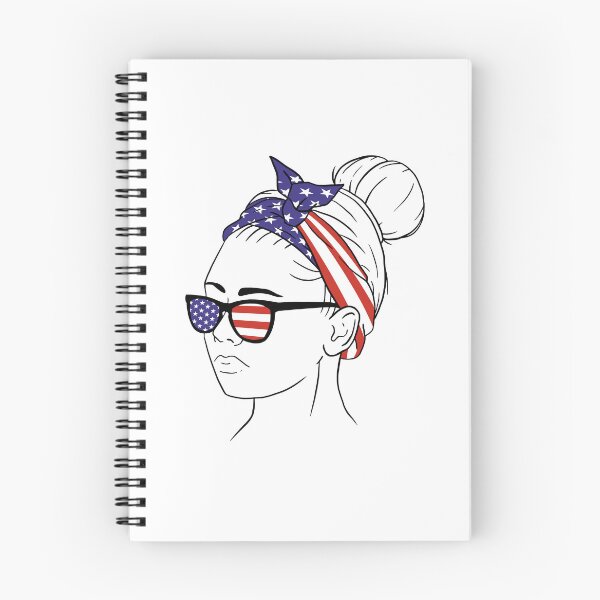 Item preview, american-flag-bandana-girl-design  t-shirts designed and sold by JAMALSTORE92.