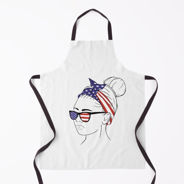 Item preview, american-flag-bandana-girl-design t-shirts designed and sold by JAMALSTORE92.