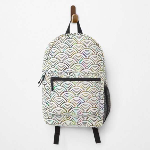 Item preview, Japanese holographic print with Seigaiha pattern designed and sold by VectoriasSecret.