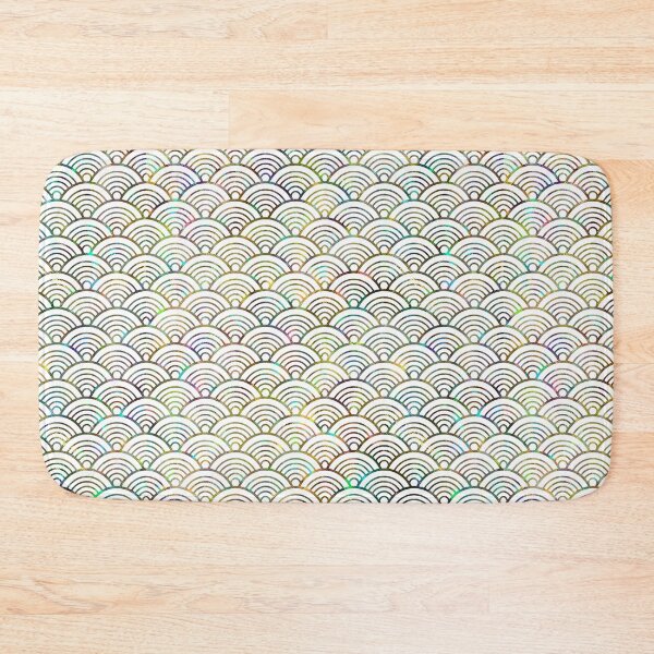 Item preview, Japanese holographic print with Seigaiha pattern designed and sold by VectoriasSecret.