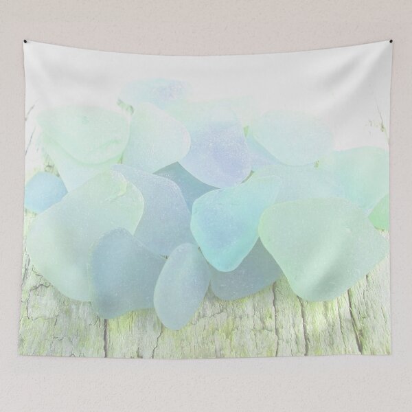 Item preview, Pale Blue Coastal Decor Sea Glass Photography Pastel Beach House Decor Photo 4 of 8 designed and sold by Beachy.