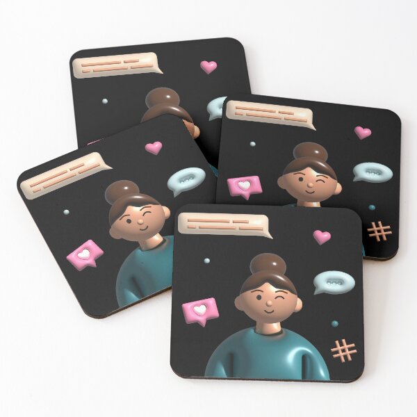 Item preview, Copy of 3d girl in social media designed and sold by Mirosi-S.