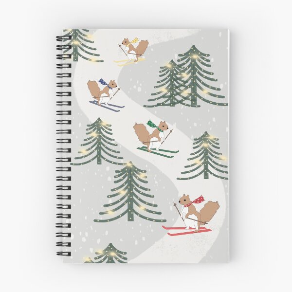 Item preview, Skiing Christmas Squirrels designed and sold by HayleyHalo.