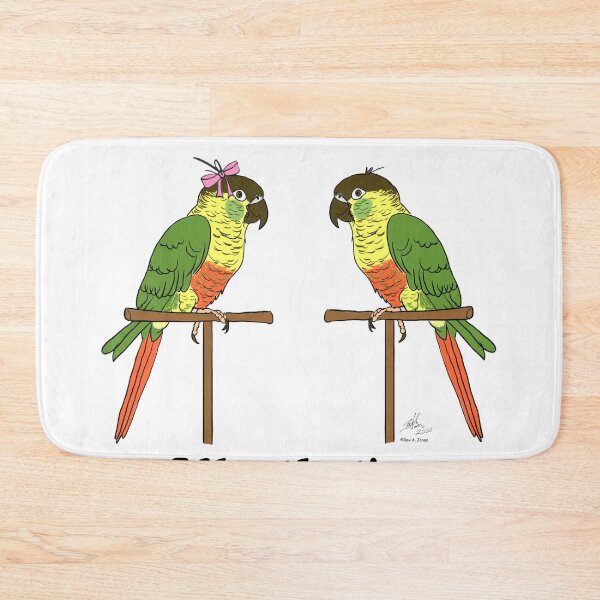 Item preview, Crazy Bird Person with Green Cheeked Conures designed and sold by Laughing Parrot Studio.