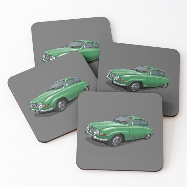 Aperçu de l'œuvre 1971 Saab 96 berline en vert tyrol créée et vendue par candc-retro.